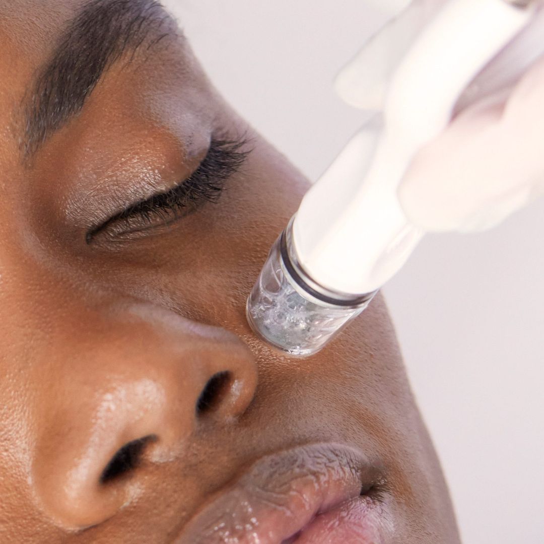 Professional serum application facial treatment